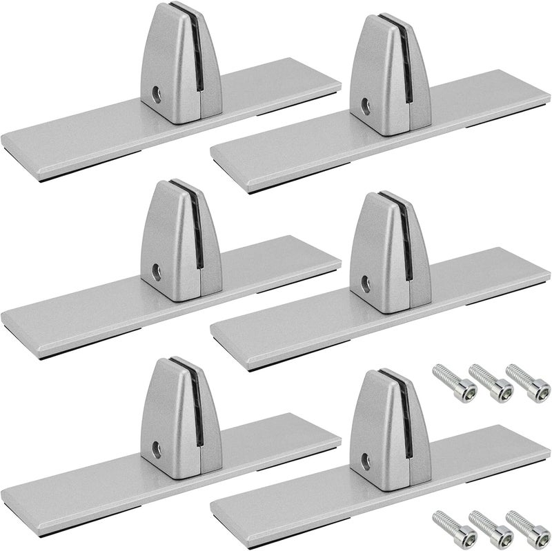 FUNSUEI 6 PCS Sneeze Guard Clamp Bracket, Desk Panel Clamp, Sneeze Guard Support Clamp with Screws, Desk Partition Clamp for Plexiglass or Acrylic Privacy Panel Partition - Image 1